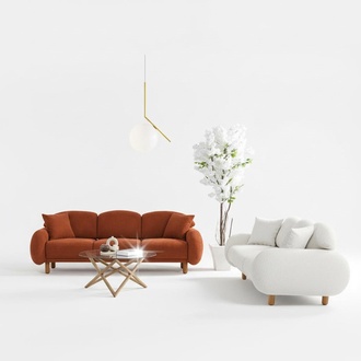 Moderne Polstersofa Garnitur Wohnzimmer Dreisitzer WeiÃer 3-Sitzer 2tlg