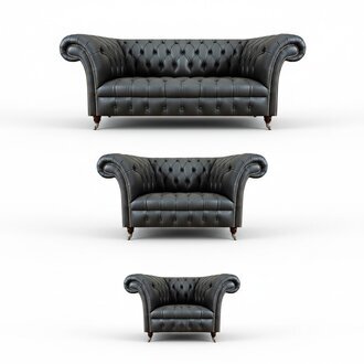 Moderne Sofagarnitur Set 3tlg LuxuriÃ¶se Wohnzimmer Leder PolstermÃ¶bel