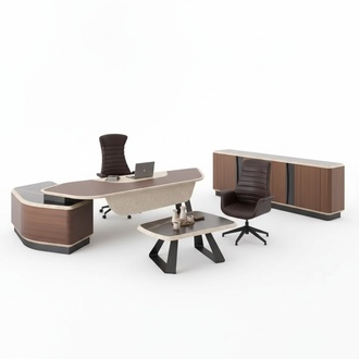 Moderner Arbeitszimmer Set Luxus MÃ¶bel Eckschreibtisch Sideboard Massivholz