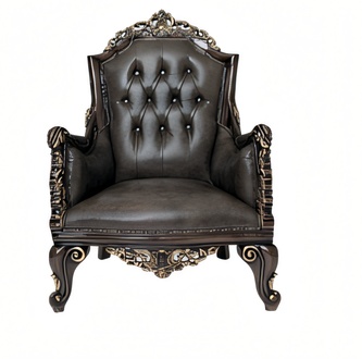 Moderner brauner Ledersessel stilvoll und elegant