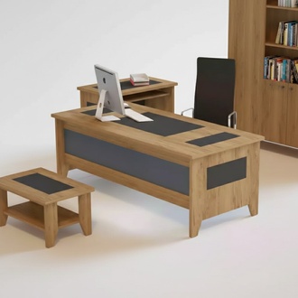 Moderner Brauner Schreibtisch Luxus Erweiterbare MÃ¶bel Holz BÃ¼ro Neu