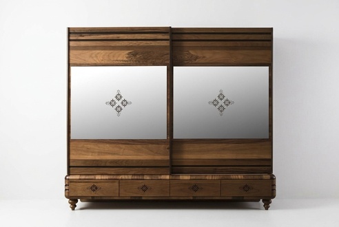 Moderner Kleiderschrank Luxus Schrank Holz SchrÃ¤nke Braun Schlafzimmer