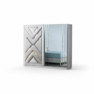 Moderner WeiÃer Kleiderschrank LuxuriÃ¶ser Glasschrank Schlafzimmer MÃ¶bel