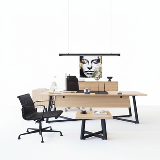 Modernes BÃ¼ro Set Schreibtisch Couchtisch Aktenschrank Kommode 4tlg.