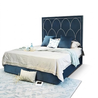 Modernes Design Bett 180x200 Leder Metall Betten Doppel Ehe Schlaf