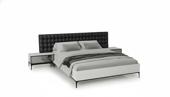 Modernes Doppelbett WeiÃ Design Polsterbett Bett fÃ¼r Schlafzimmer Ehebett