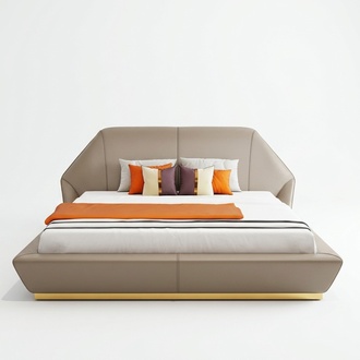 Modernes WeiÃes Doppelbett Schlafzimmer Betten Designer MÃ¶bel Holzgestell