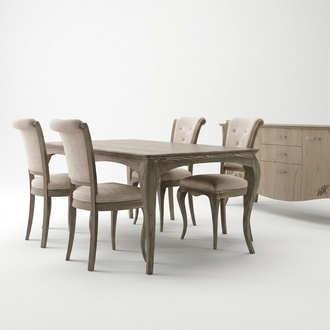 MÃ¶bel Einrichtung Gruppe Tisch + 4x Stuhl Set 5tlg. Esstisch Garnitur Esszimmer