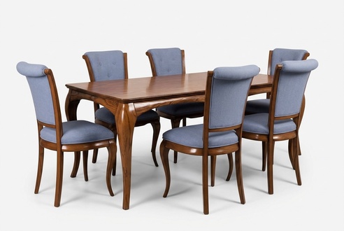 MÃ¶bel MÃ¶belgruppe Tisch mit StÃ¼hlen + 6 Esstischset 7tlg. Esszimmer