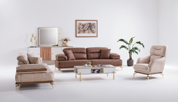 MÃ¶bel Wohnzimmer set 3+3+1 SitzplÃ¤tzen Sofagarnitur 2x Sofas Sessel