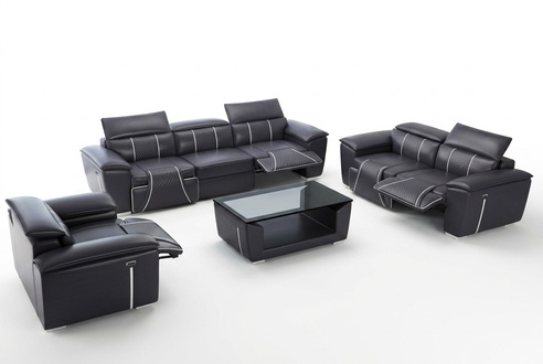 Multifunktions Couch Relax Sofa Leder Polster Couchen Dreisitzer Design 3er Neu