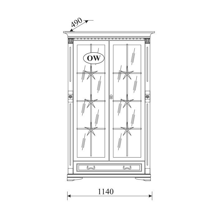 Klassische Vitrinenschrank Vitrine Glasvitrinen Glasschrank Schrank Kolonial