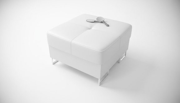 Ottomane Pufa Stoff Textil Ottoman Design Sitzbank FuÃhocker Lounge Hocker Club