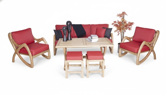 Outdoor Komplett GartenmÃ¶bel Robuster Sofagarnitur 3+1+1 Sitzer Esstisch
