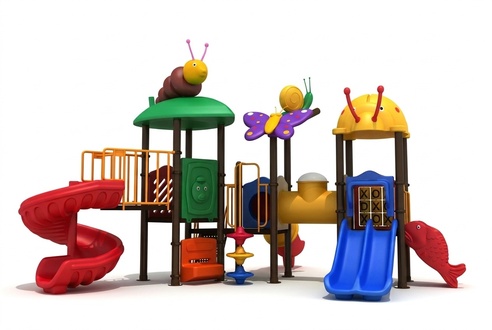 Outdoor Spielbereich Kinder GroÃer Kinderspielplatz Bunte Rutschen SpielplÃ¤tze