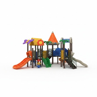 Outdoor Spielturm mit Rutsche Dschungel Stil Unterhaltung Kinder SpielplÃ¤tze