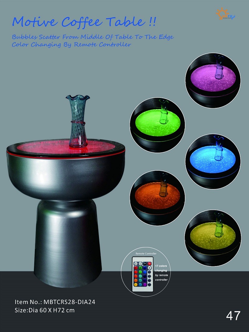 Design Tisch Wasser SÃ¤ulen SÃ¤ule Water Sofa Tische LED Beistell Tische