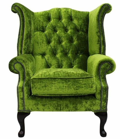 Echter Chesterfield Ohrensessel Sessel Klassisch Couch Sofa Polster Sitz Lounge