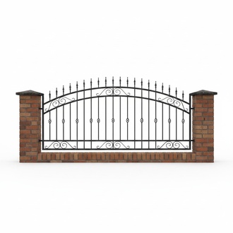 Railing Zaun GelÃ¤nder Schmiedeeisen Handarbeit Klassische ZÃ¤une Garten M411 Neu