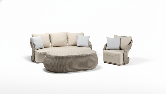 RattanmÃ¶bel Garnitur Gartenlounge Sofagarnitur LoungemÃ¶bel TerrassenmÃ¶bel 3tlg