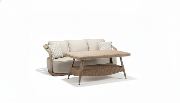 RattanmÃ¶bel GartenmÃ¶bel Sofagarnitur Terrasse Set Lounge Balkon Outdoor 2tlg.