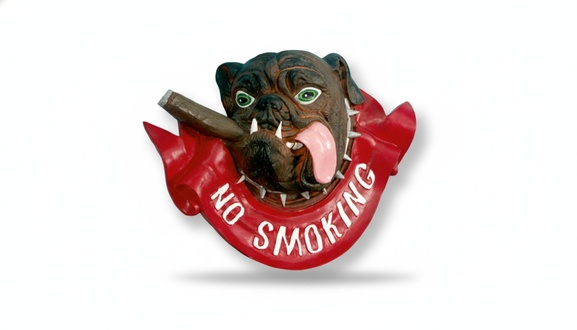 Rauch Verbot Schild Hund Figur Statue Skulptur Figuren Skulpturen