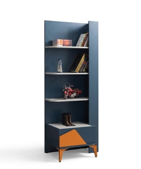 Regal Schrank BÃ¼cherregal SchrÃ¤nke Mehrzweck Top-QualitÃ¤t MÃ¶bel Blau Modern