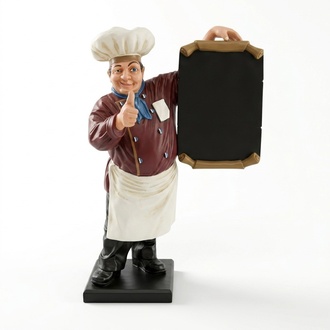 Restaurant MenÃ¼ Tafel Figur Statue Skulptur Figuren Skulpturen Dekoration