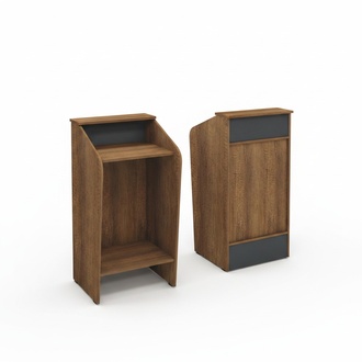 Rezeption Empfangsschalter Empfangstheke BÃ¼ro Hotel Holz Braun Tisch