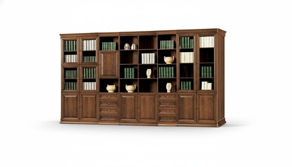 Riesiger Brauner BÃ¼roschrank Massivholz Arbeitszimmer MÃ¶bel BÃ¼cherregale