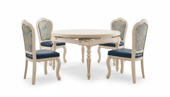 Runder Barock Esstisch Tisch Klassische Esstische MÃ¶bel Tische Holz MÃ¶bel Neu