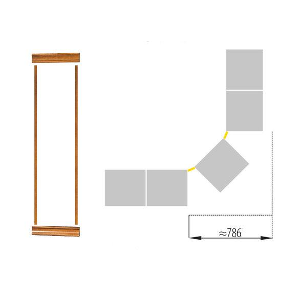 Klassische Kronenabschluss Satz fÃ¼r BÃ¼cherschrank Schrank System Braun