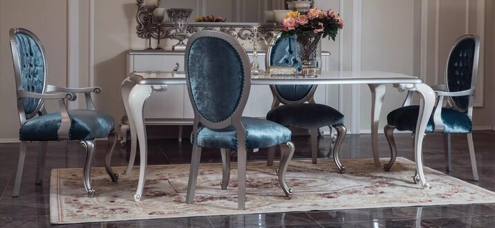 Esszimmer Tisch Garnitur Klassische Stuhl 4x StÃ¼hle 5tlg. Set Sitzgruppe