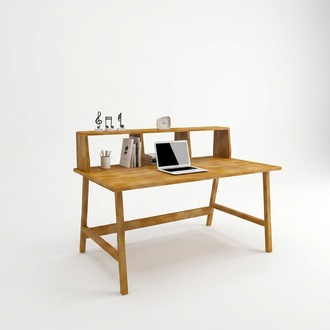 Schicker Holztisch Brauner Arbeitstisch Designer Schreibtische BÃ¼ro MÃ¶bel