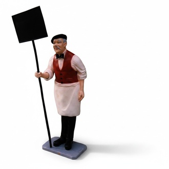 Schild Restaurant Figur Statue Skulptur Figuren Skulpturen Dekoration
