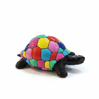 SchildkrÃ¶te figur abstrakte figuren statuen moderne statue bunt bemalt neu 40cm
