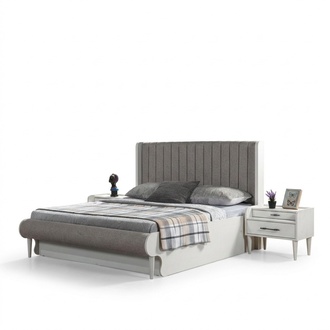 Schlafzimmer 3tlg. Bett + 2 Nachttische MÃ¶bel Set elegant