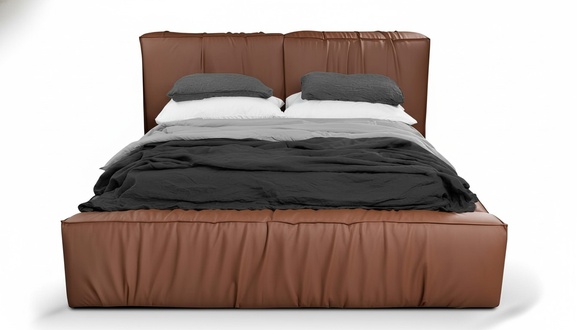 Schlafzimmer Bett Doppelbett 180Ñm Matratze Braun moderner Stil Hochwertig