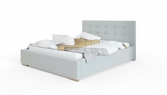 Schlafzimmer Betten Kunstleder Luxus Bett Bettkasten 180 x 200 cm Grau Neu
