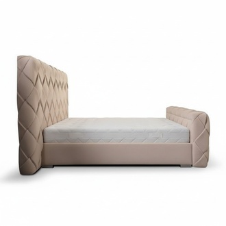 Schlafzimmer Doppelbett Bett 180Ñm Matratze Beige moderner Stil Holz