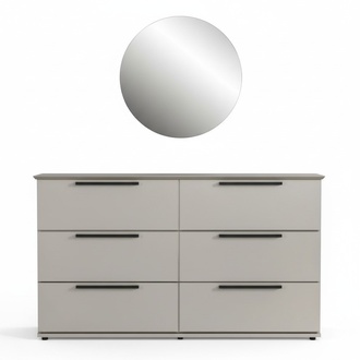 Schlafzimmer Luxus Kommoden mit Spiegel WeiÃ Moderne MÃ¶bel stilvolles 2tlg