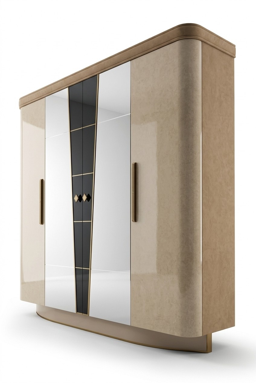 Schlafzimmer MÃ¶bel Italien Holzschrank Echtholz Kleiderschrank Massive