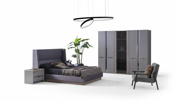 Schlafzimmer Set Bett KleiderschrÃ¤nke Schrank Betten 2x Nachttische 4tlg.