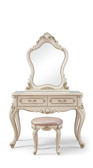 Schlafzimmer Set klassisch MÃ¶bel Schminktisch mit Spiegel Hocker 2tlg