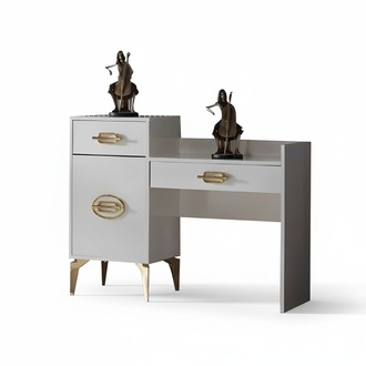 Schlafzimmer Set Schminktisch elegant Kosmetiktisch Make-up Tisch WeiÃ 2tlg.