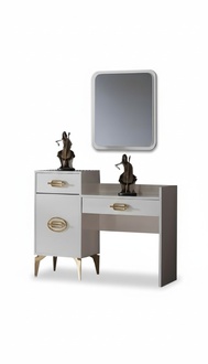 Schlafzimmer Set Schminktisch mit Spiegel Kosmetiktisch Make-up Tisch WeiÃ 2tlg.