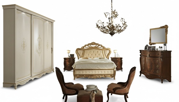 SchlafzimmermÃ¶bel Bett Schrank Schublade Nachttisch mit Schubladen Kommode 5tlg