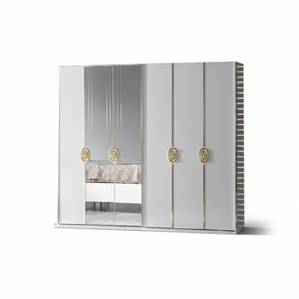 SchlafzimmermÃ¶bel Kleiderschrank Schrank Spiegel Garderobe weiÃ Moderne MÃ¶bel