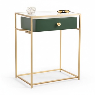 Schmaler Konsolentisch â zeitlos, elegant Beistelltisch Gold GrÃ¼n