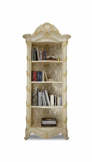 SchrÃ¤nke Design Barock Stil Vitrine Bar Schrank Massiv Regal BÃ¼cherregal Holz